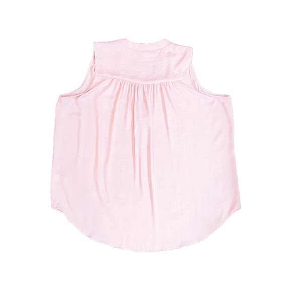 Blush-Colored V-Neck Rumple Blouse — Vince Camuto Women's 1X - Picture 4 of 12